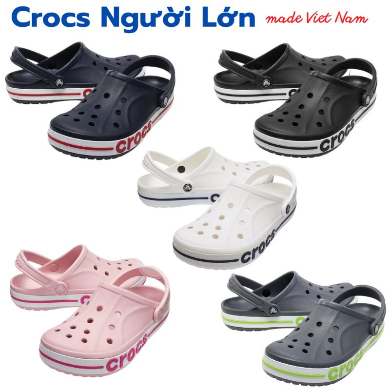 (Tặng 10 Sticker) Dép Sục Crocs Baya Cho Người Lớn. Sản Phẩm Cao Cấp, Nhựa Không Mùi