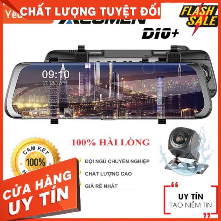 [ Hàng Chính Hãng ] Camera Hành Trình Gương Ghi Hình Trước Sau Acumen D10+ , Camera hành trình theo dõi góc rộng 170 độ | BigBuy360 - bigbuy360.vn