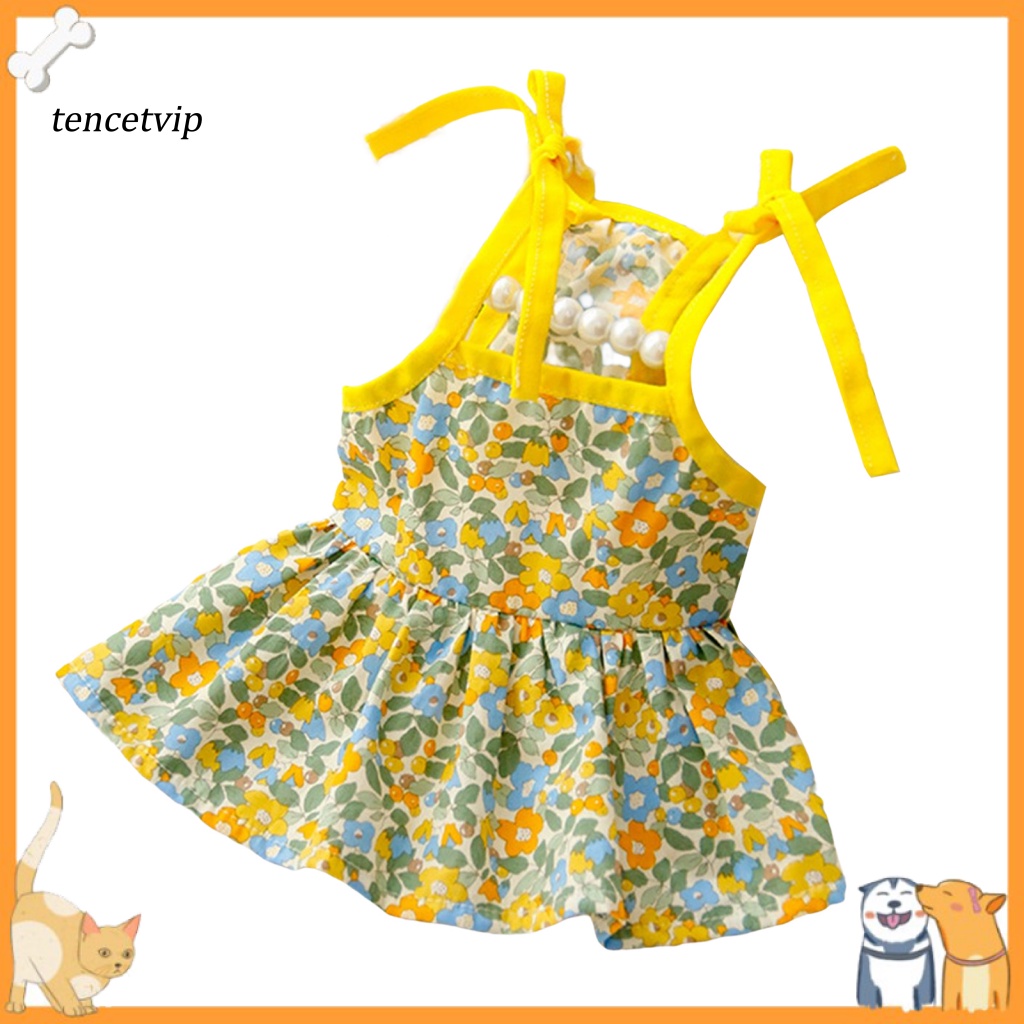 Chân Váy Cotton In Hoa Thời Trang Mùa Hè Xinh Xắn Cho Thú Cưng