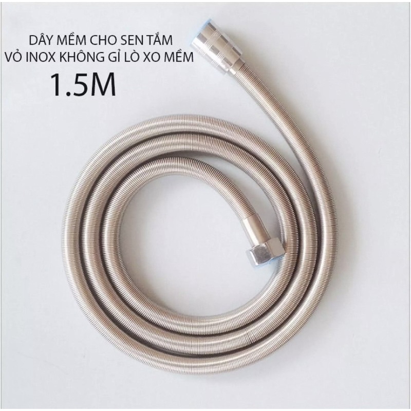 Dây sen tắm lò xo inox kim, thiết bị vệ sinh, dây cấp dẫn nước