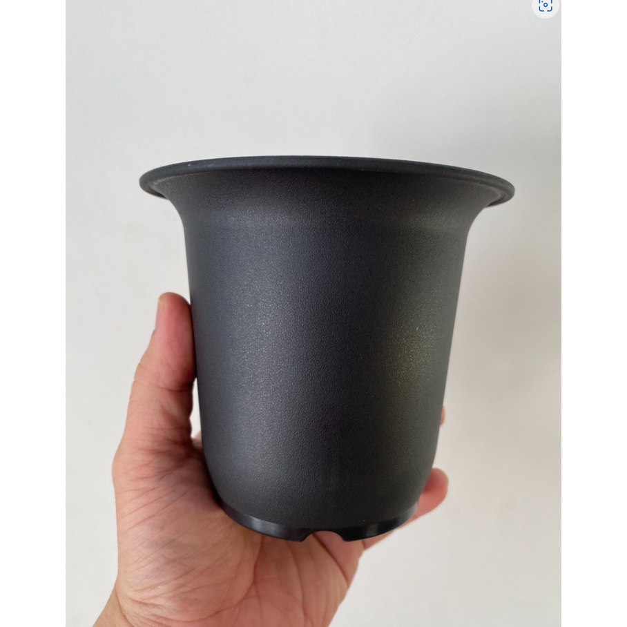 Chậu tròn loe TL03 đen KT 10.5x12