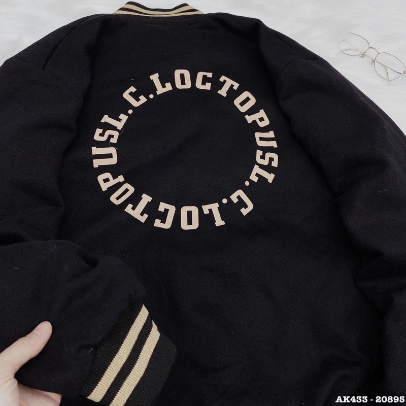 [Mã WASTMAY giảm 15% tối đa 30K đơn 150K] Áo Khoác BOMBER 433 Nỉ Bông in L.T.L Chất Dày Dặn Form Rộng UNISEX NAM NỮ OK | BigBuy360 - bigbuy360.vn