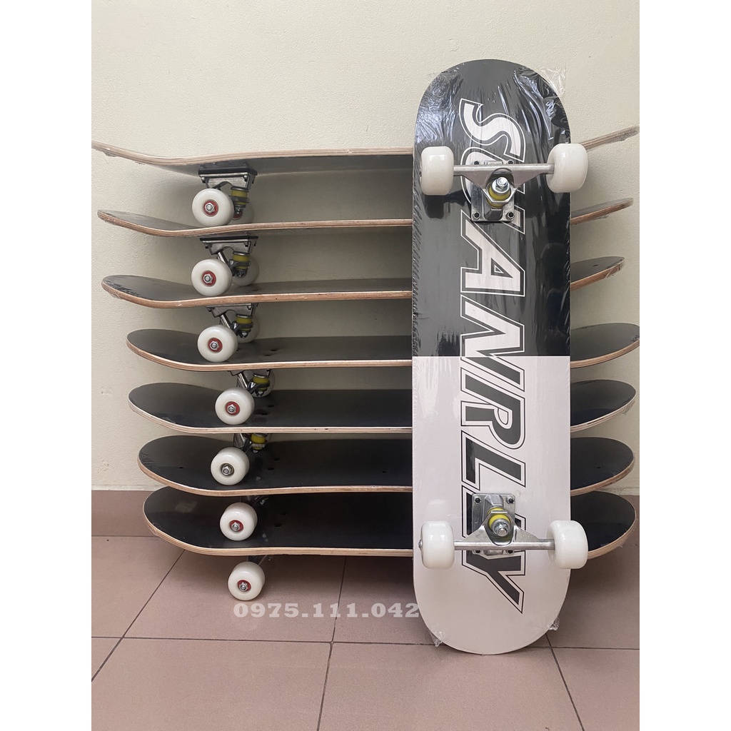 Ván Trượt Skateboard - Bánh Phát Sáng, Mặt Nhám Cao Cấp Gỗ Phong Ép 7 Lớp