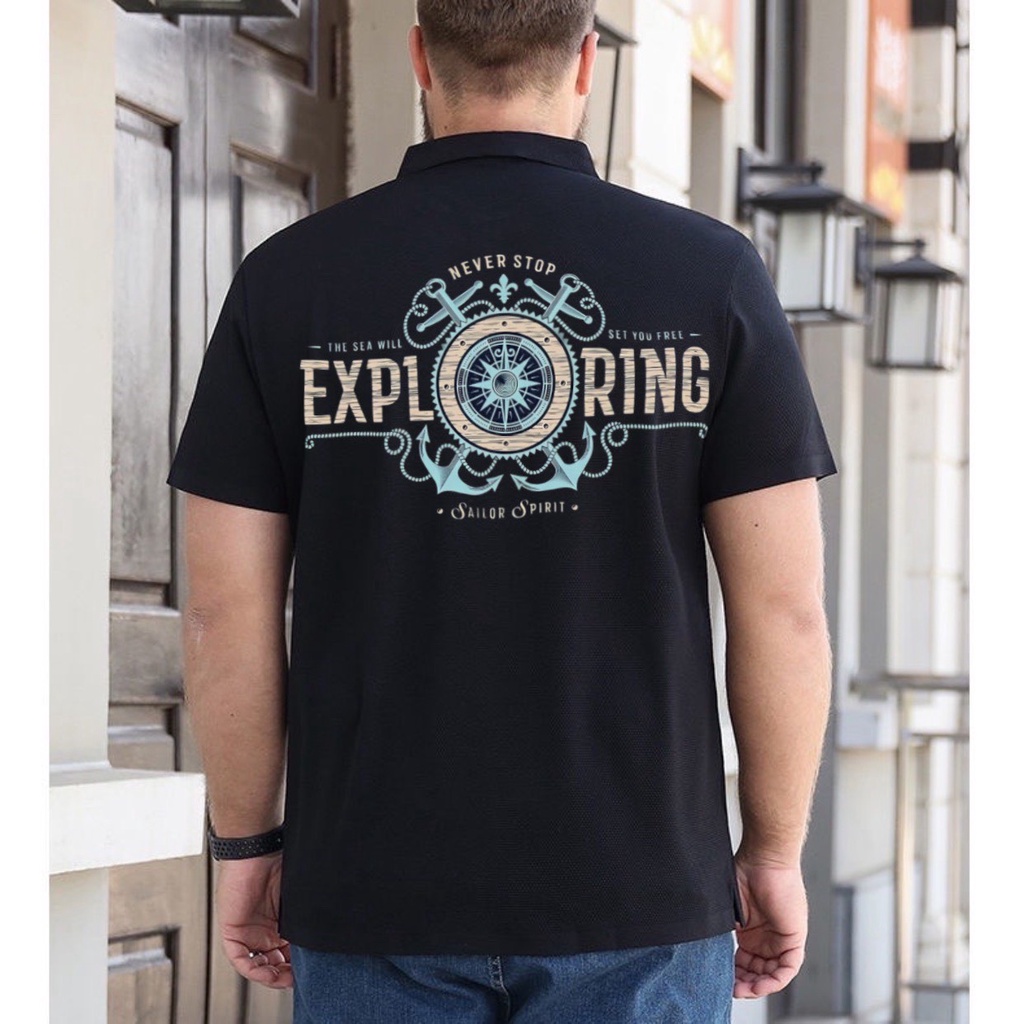 Áo polo nam Big Size 55kg - 115kg vải cotton cá sấu mẫu EXPLORING - MH Store