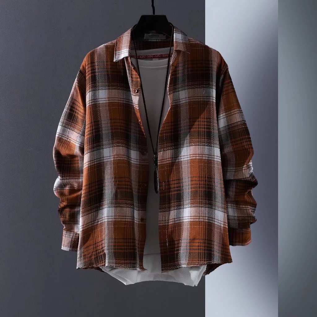 Áo Sơ Mi Caro Tay Dài Thời Trang Dành Cho Nam