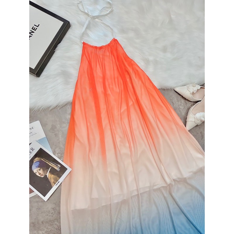 VNU269 - VÁY MAXI YẾM OMBRE CẦU VỒNG LƯỚI | BigBuy360 - bigbuy360.vn
