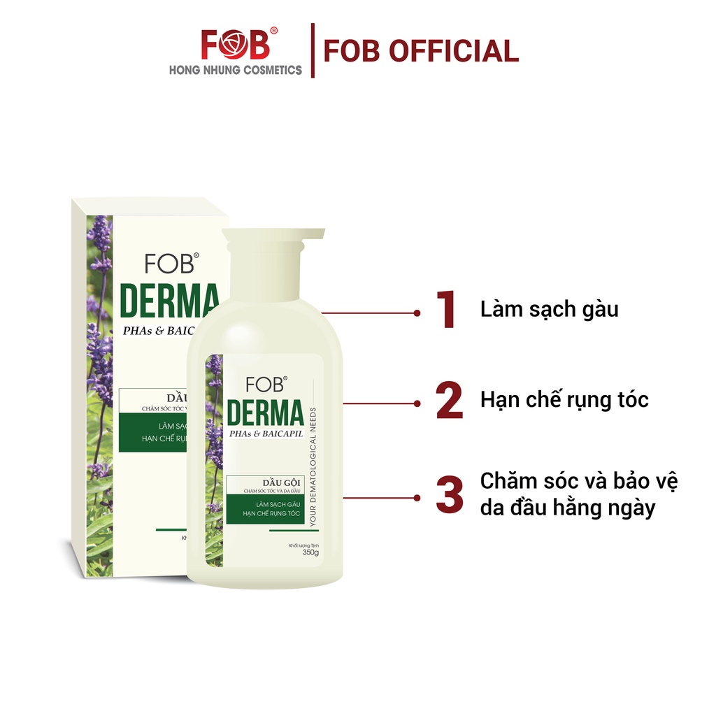 Dầu gội chăm sóc tóc và da đầu - FOB® DERMA