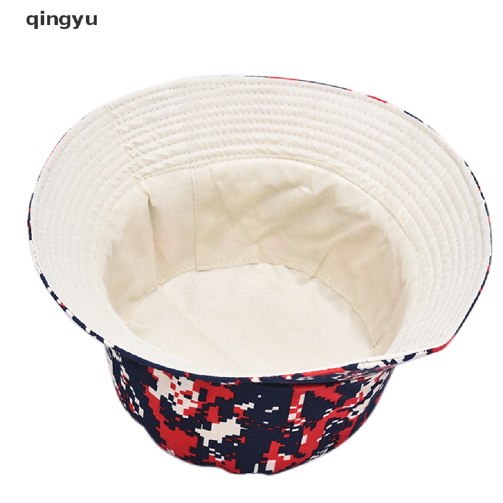 qingyu Camouflage Men Women Fisherman Bucket Hat Caps Summer Beach Fishing Hat PLI