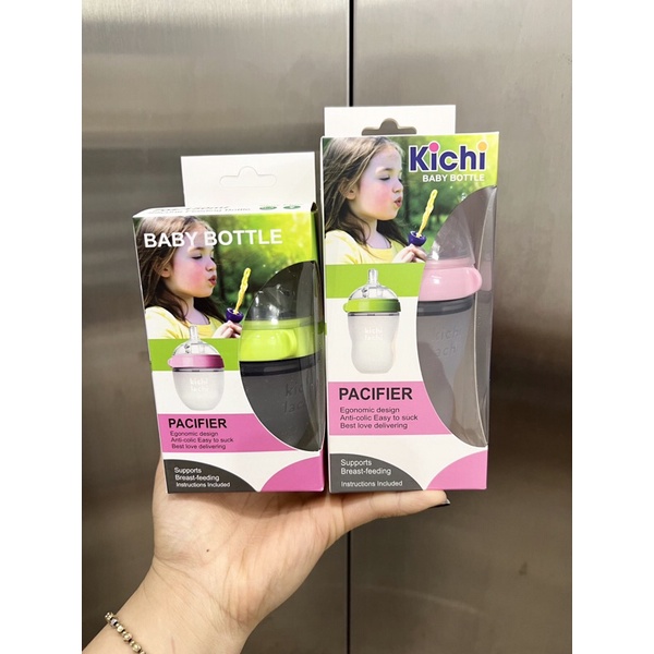 Bình sữa silicon Kichilachi 150ml và 250ml cho bé