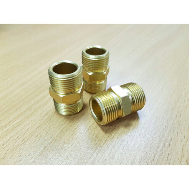 Khớp nối dây xịt máy rửa xe 2 đầu ren 22mm