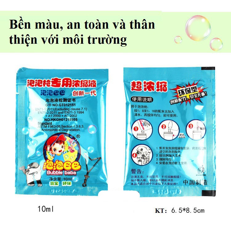 Combo 10 Gói Tép Nước Bong Bóng Xà Phòng 10ml