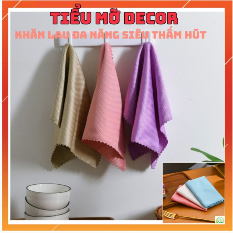 Combo 5 Khăn Vải Đa Năng  Vân Vảy Cá Siêu Mịn, Siêu Thấm Hút6
