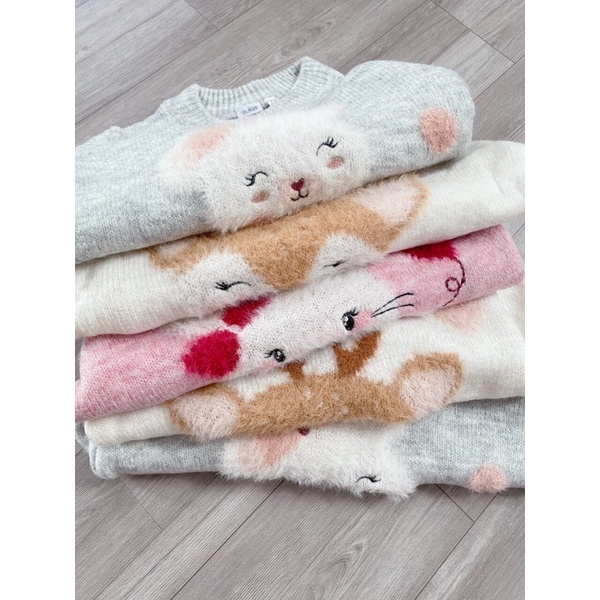 Áo len Blukids lông thỏ cho bé gái