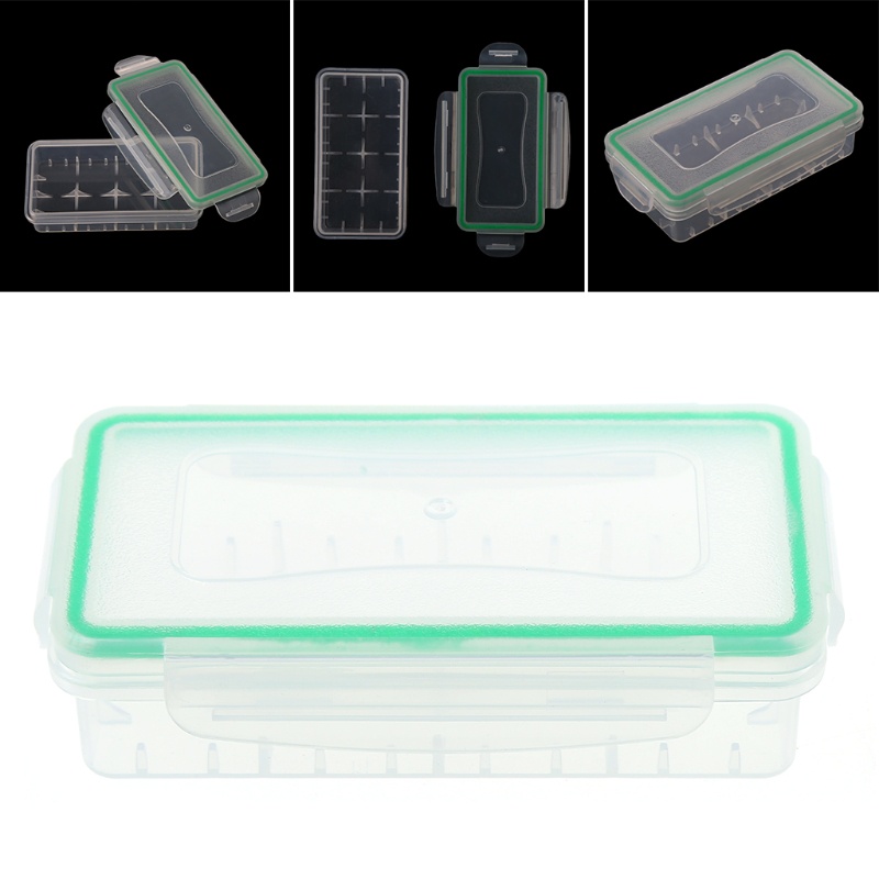 Hộp Nhựa Cứng Trong Suốt Đựng Pin 18650 2 Ngăn Nhỏ Gọn