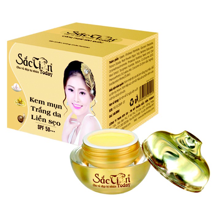 KEM MỤN - LIỀN SẸO (ngọc trai, nghệ, ốc sên) 15g (mới) Sắc Tiên Today