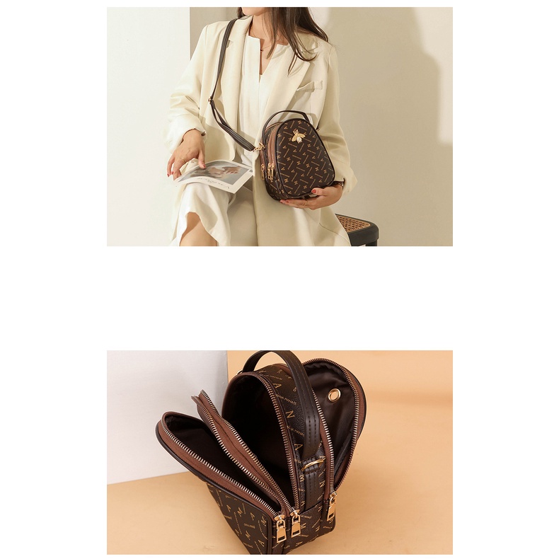 Túi Da Đeo Chéo In Chữ Chuwanglin