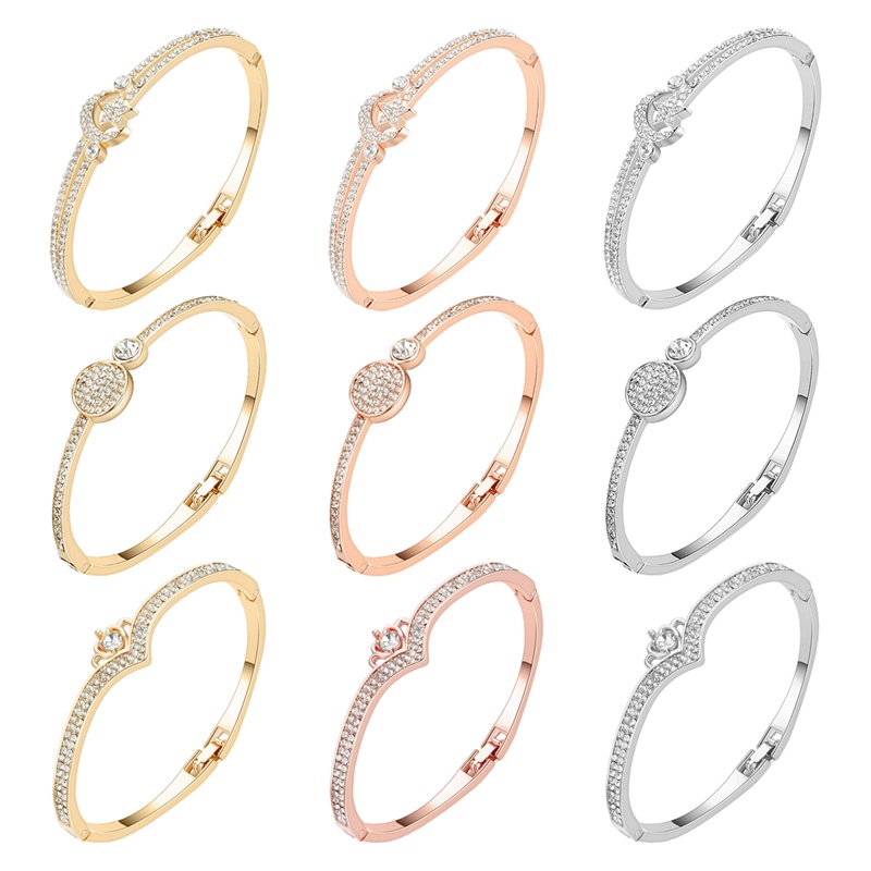 Vòng Tay Đính Đá Zircon Lấp Lánh Dành Cho Nữ