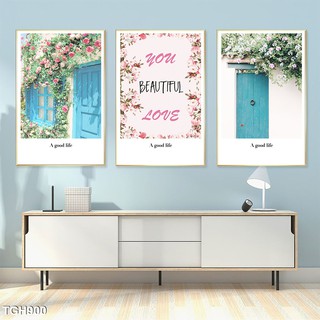 (SIZE 30X40) Bộ 3 tranh canvas tràn viền khung hiện đại rẻ đẹp nhất