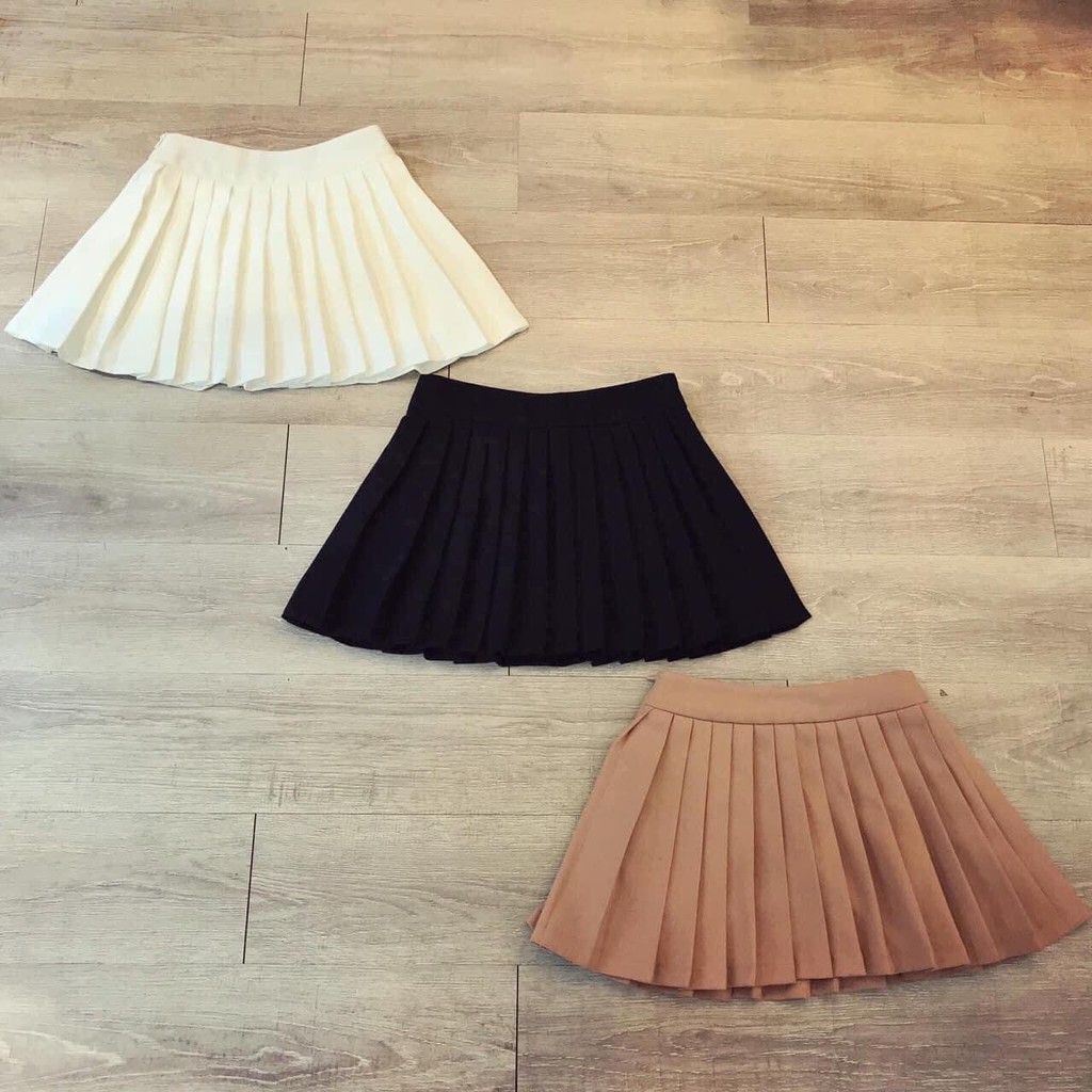 Chân váy xếp ly ngắn 3 màu, chân váy xếp li liền quần - Lan Linh Clothes