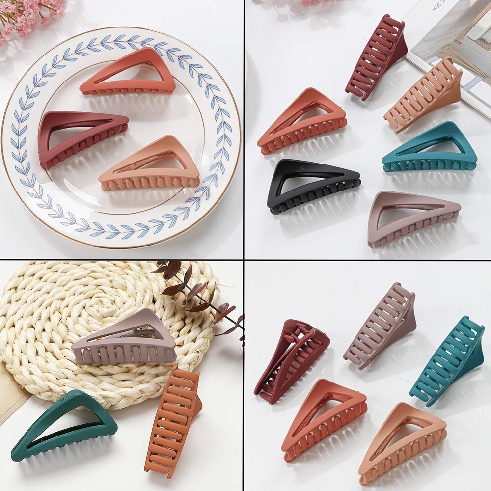 CVMAX 6 Colors Available Big Hair Clips Women and Girls Large Hair Claw Clips Hair Styling Accessories Thick Thin Hair Fashion Non Slip Strong Hold/Multicolor