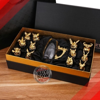 Bộ ly 12 con giáp cao cấp - ly đựng rượu - ly thủy tinh cao cấp - topbanchaynhat