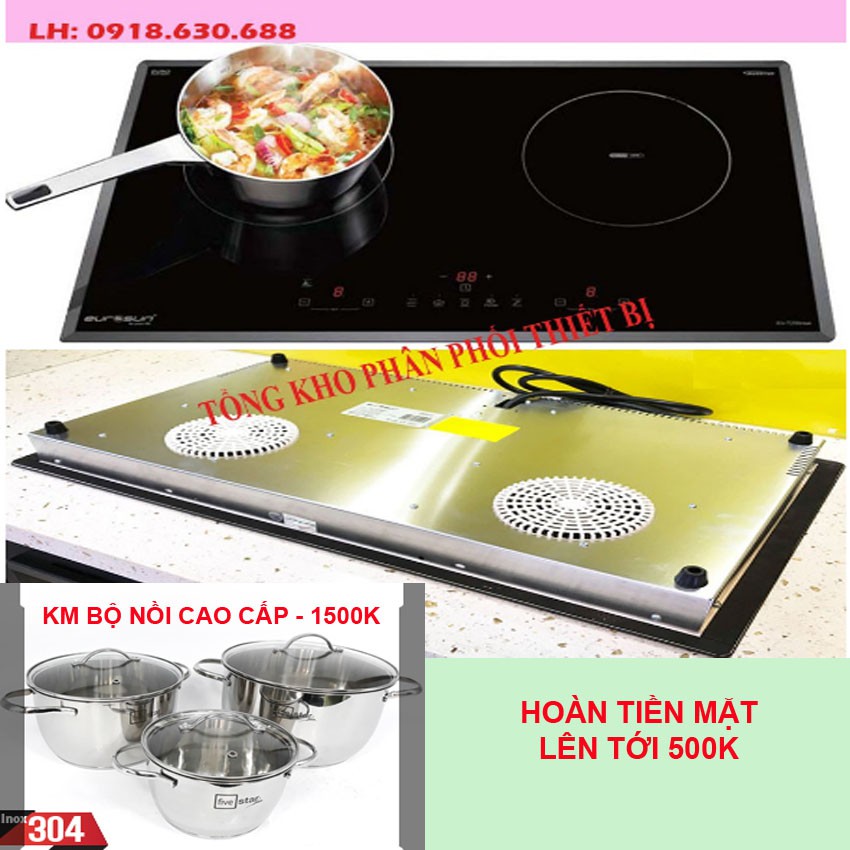 Bếp điện từ đôi Eurosun T256Max nhập khẩu nguyên chiếc Malaisia