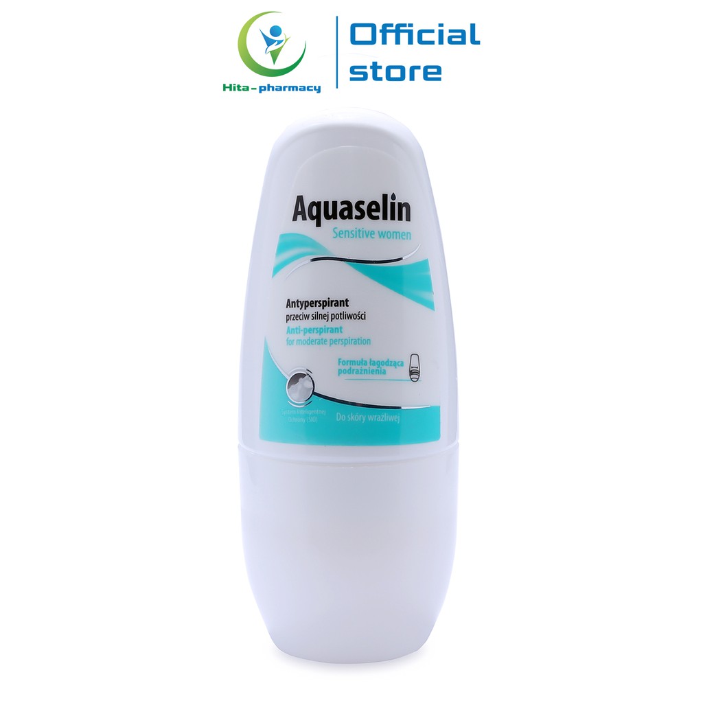 Lăn khử mùi Aquaselin Sensitive Women dành cho nữ mồ hôi nhẹ Chai 50ml