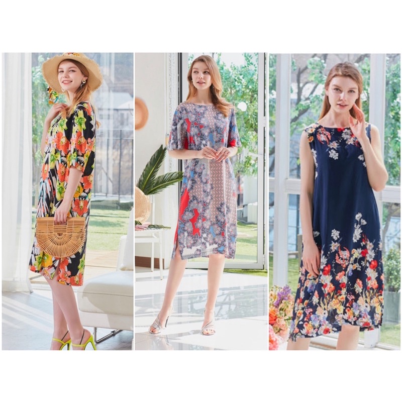 Đầm lanh hoa xuất hàn dư xịn