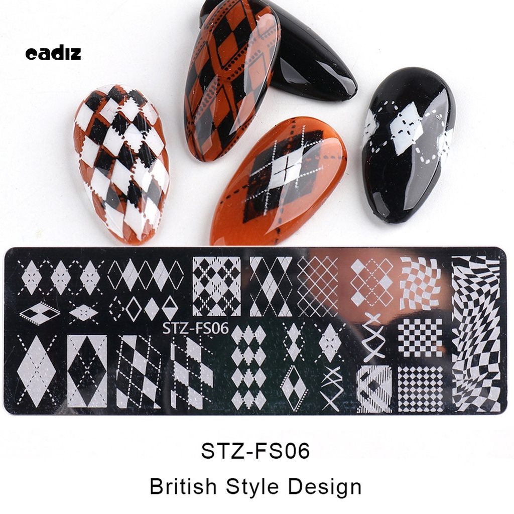 [Hàng mới về] Khuôn in họa tiết trang trí móng tay bằng thép không gỉ nhiều phong cách