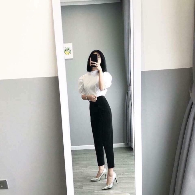 Quần tây lưng thun body có khóa kéo bên hông