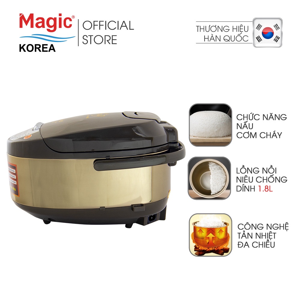 Nồi cơm điện tử lòng niêu 1.8L 3D 6 trong 1 Magic Korea A-86NIEU