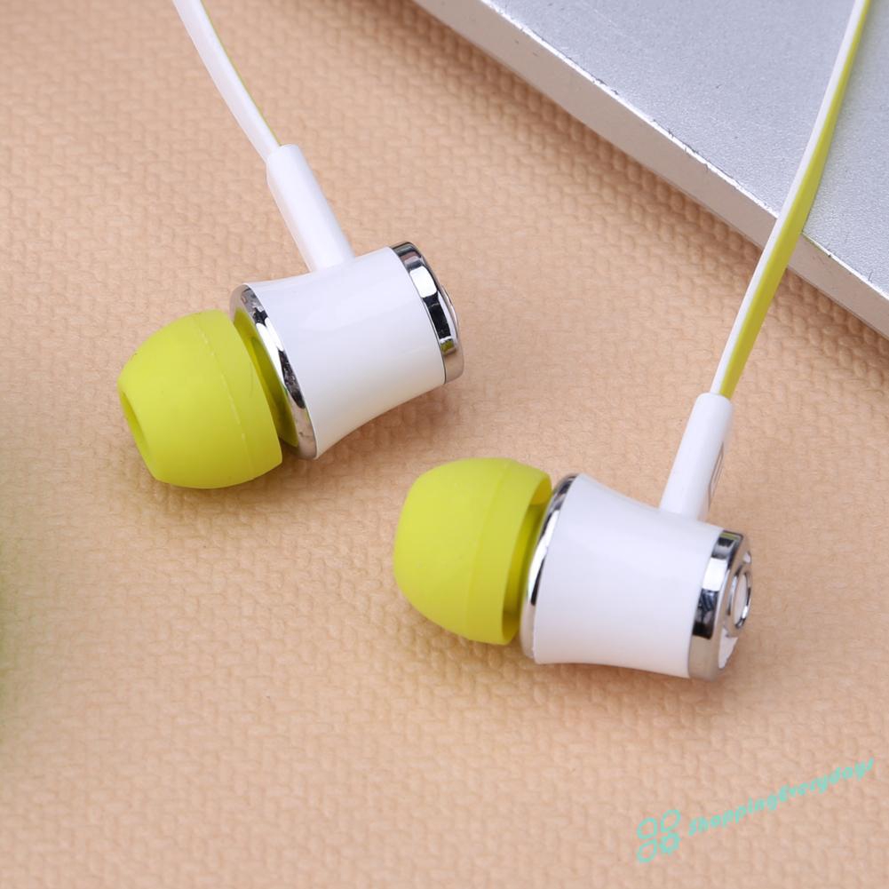 Tai Nghe Nhét Tai H S Jack 3.5mm Dây Dẹt Âm Thanh Stereo Sống Động