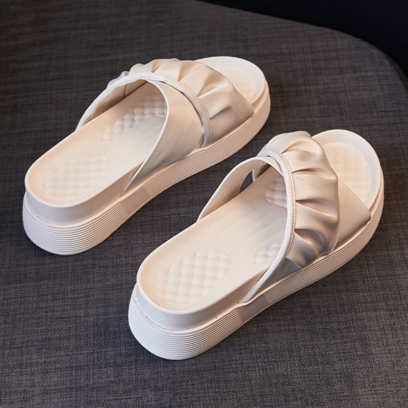 Dép đi biển Dép bánh mì đế cao Sandal Thiết Kế Mới Thời Trang 2022 Dành Cho Nữ