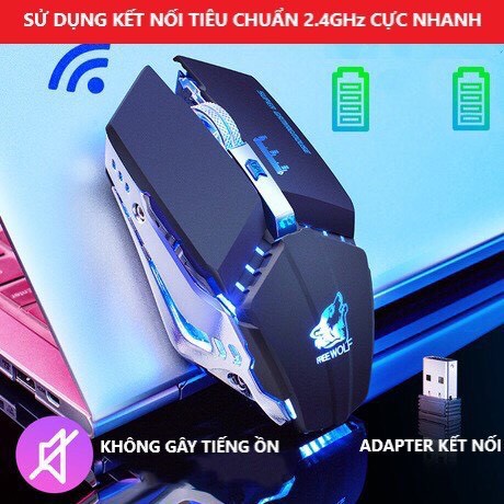 ✎✢♞ZIYOU LANG X11 | Chuột Không Dây GAMING FREE Wolf Wireless 2.4GHz Bản cao cấp, Pin sạc, Dùng Cho Máy Tính, Laptop