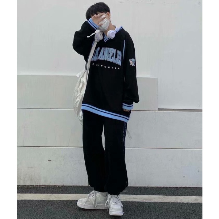 [Có Video Thật + Ảnh Thật] Áo Swearter Nam Nữ Cổ V In Los Angeles Chất Dày Dặn Form Rộng Mã 565 - Daisy Clothings | BigBuy360 - bigbuy360.vn