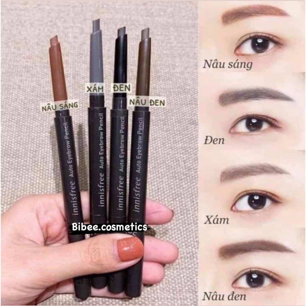 Chì kẻ mày Innisfree Auto Eyebrow Pencil mẫu mới