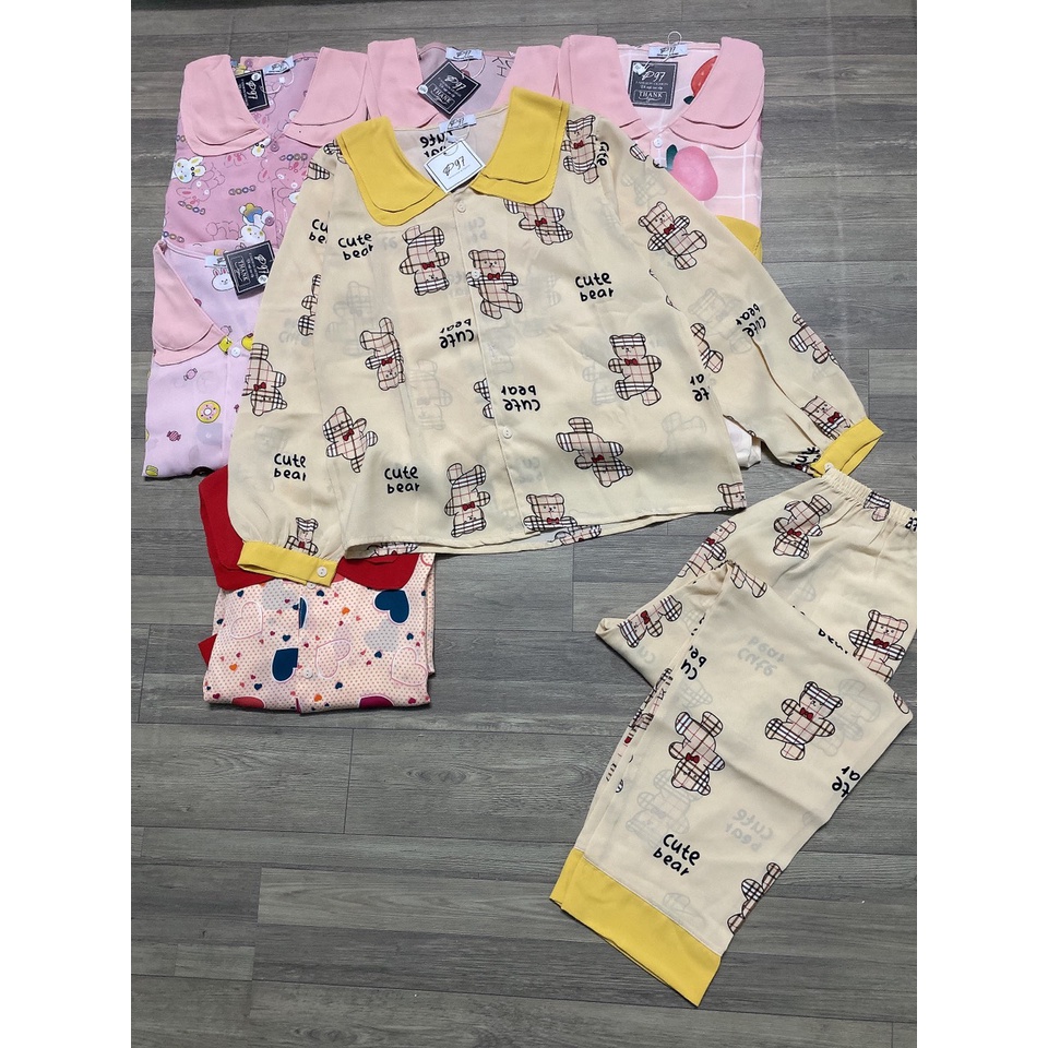 nhiều mẫu pijama nữ tay dài quần dài lụa satin cao cấp giá rẻ