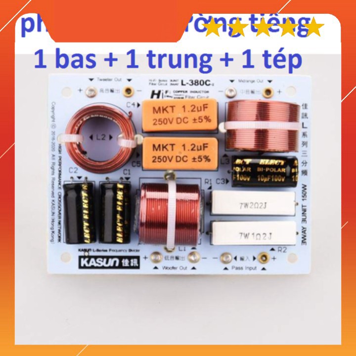 2 Phân tần KASUN L-380C 3WAY 3 đường tiếng cao 1 bas 1 trung 1treble