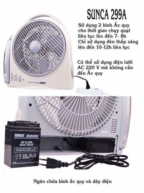 Quạt tích điện loại to có đèn