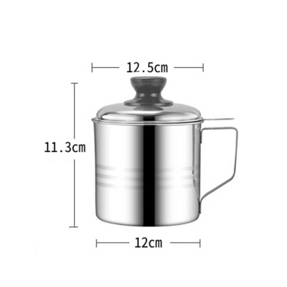 Ca Lọc Dầu Ăn Inox Có khay lọc hiệu quả,không gỉ an toàn cho sức khỏe, nhỏ gọn tiện lợi,tiết kiệm dầu đã sử dụng