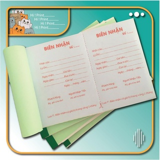 Biên nhận thu tiền 1 liên