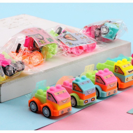 Combo 2 Set (2 chiếc xe) đồ chơi lắp ghép xe tí hon giúp bé phát triển tư duy (giao mẫu ngẫu nhiên)