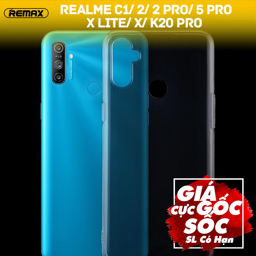 Ốp cứng chính hãng Remax cho Realme C1/ 2/ 2 Pro/ 5 Pro/ X Lite/ X/ K20 Pro