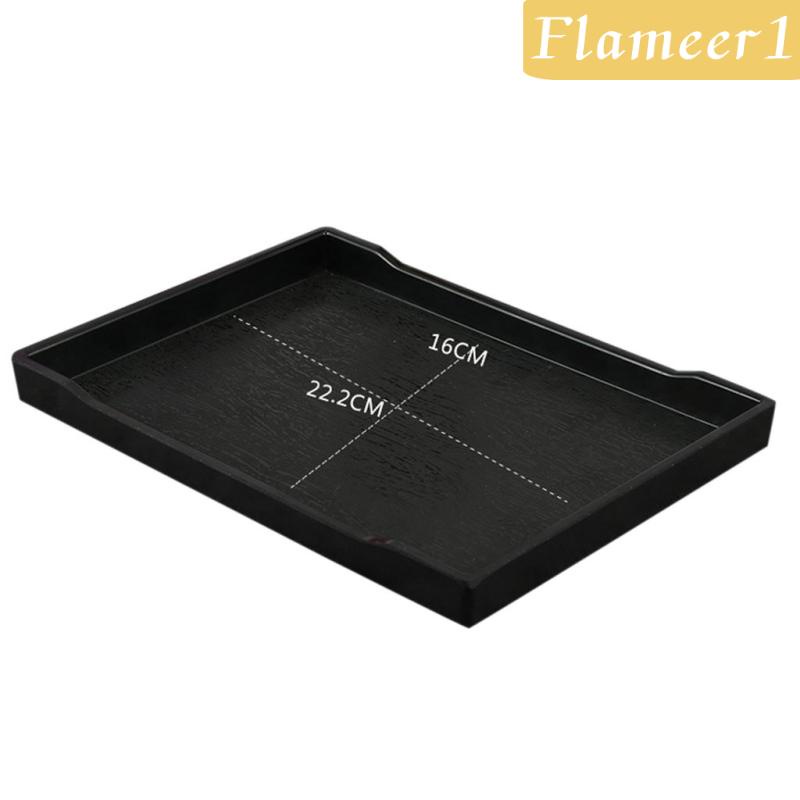 [Flameameer1] Set Cốc Đĩa Thủy Tinh Màu Đen 21x10.8cm Dùng Trong Khách Sạn