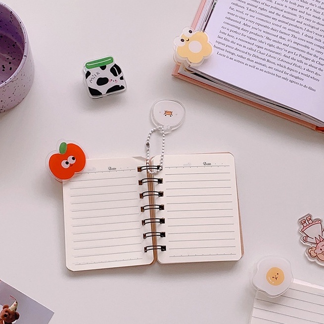 Kẹp Giấy Trang Trí Paper Clip Đáng Yêu Đồ Ăn Trái Cây