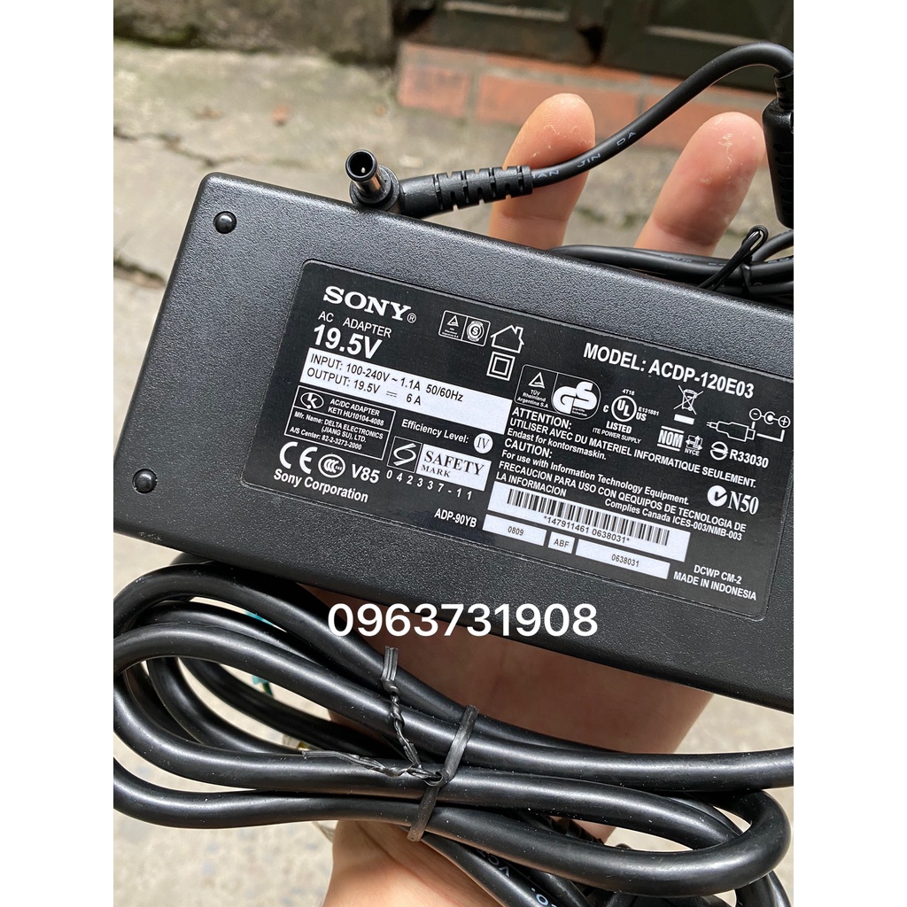 Adapter nguồn tivi sony 19.5V-6A hàng chuẩn indonesia