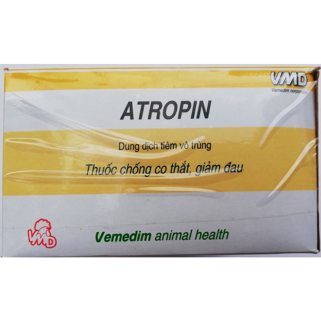 Atropin 2 ml Chống nôn cho chó mèo
