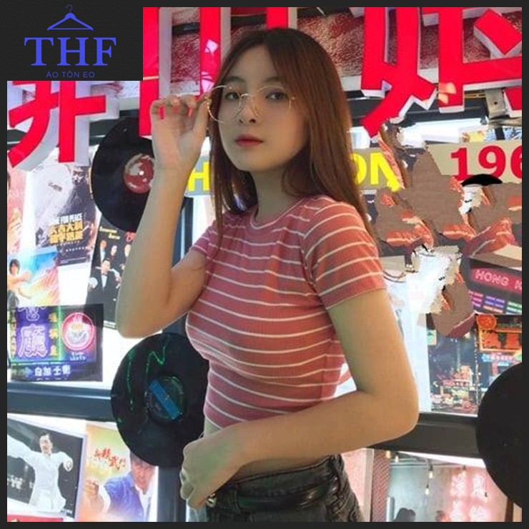 (GIAO NHANH 2 GIỜ) ÁO CROPTOP SỌC TÔN EO