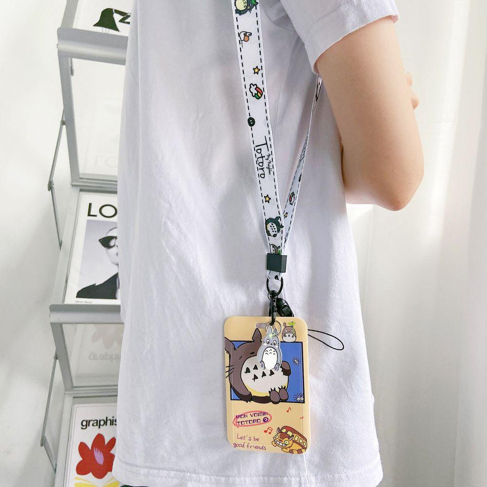 Bao đựng thẻ ID/ thẻ xe buýt có dây đeo họa tiết hoạt hình tùy chọn nhỏ gọn dành cho học sinh