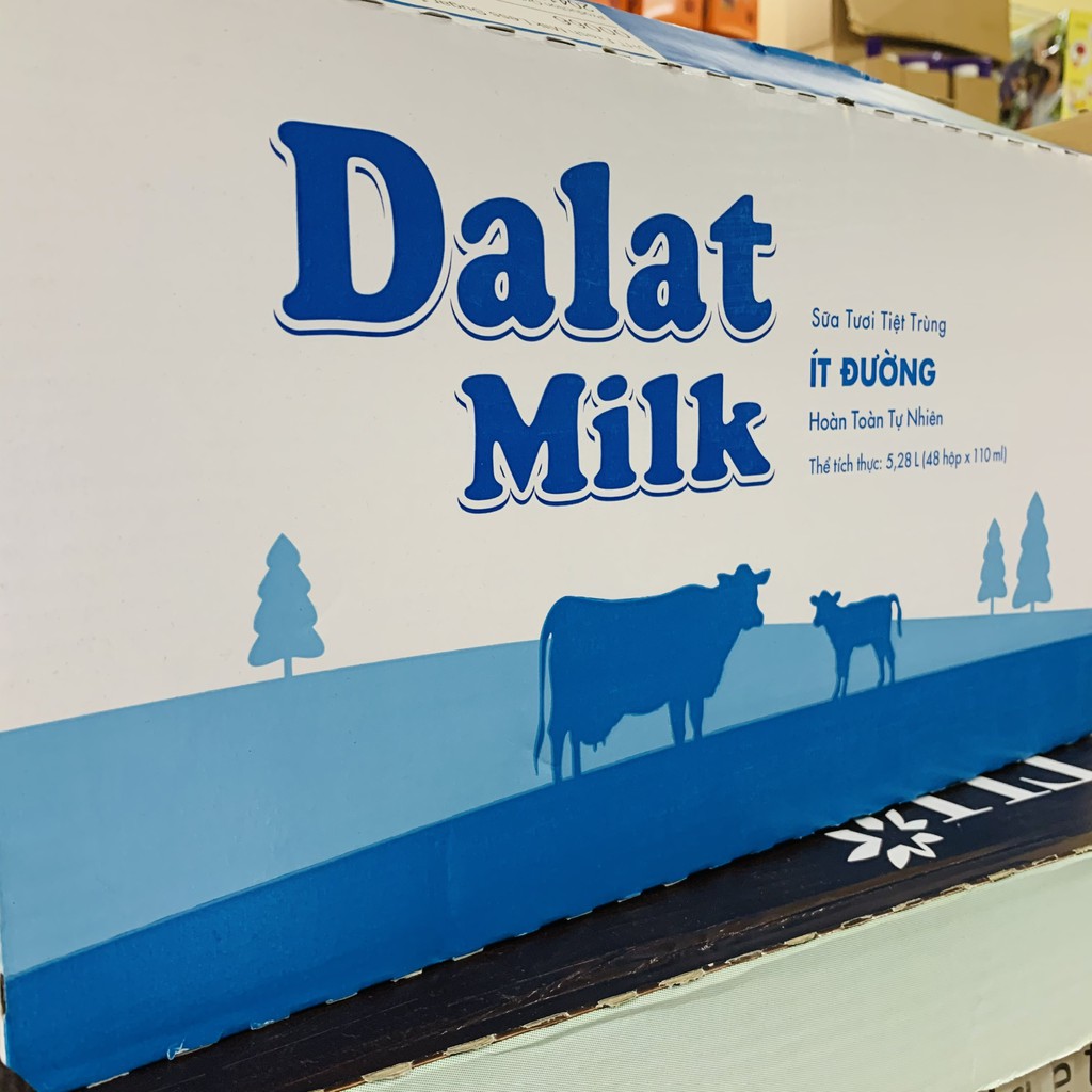 Thùng sữa Dalatmilk 48x110ml đủ loại